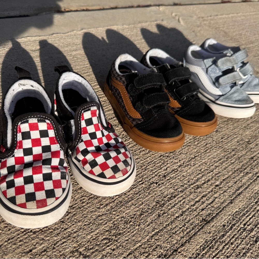 3 Pairs - Toddler Vans Size 7